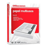 Office Depot - Resma Carta 70 G/M2 500 Hojas Color Blanco Officedepot