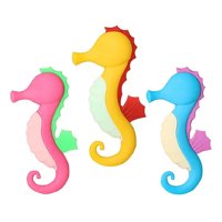 Genérico - Set 3 Mordedor Diseño Hipocampo Silicona Alivio Bebes Lau