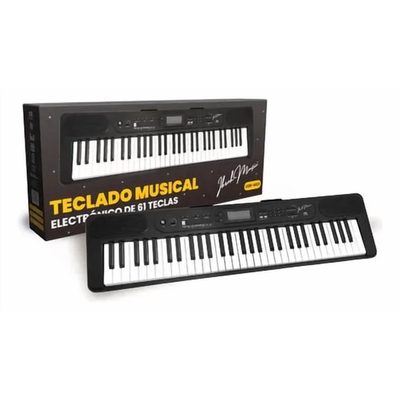 Teclado Musical 61 Teclas Ibrah Music Piano Con Midi Sustain Negro
