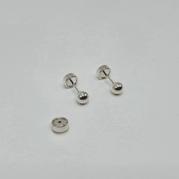 Aros Abridores Bolita de plata 3mm