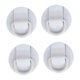 thumbnail image 1 of 4x Parche De Anillos En D, Accesorios De Cubierta De PVC, Hebillas De Cordón Para Barco, Tabla De Surf, Blanco, 1 of 3