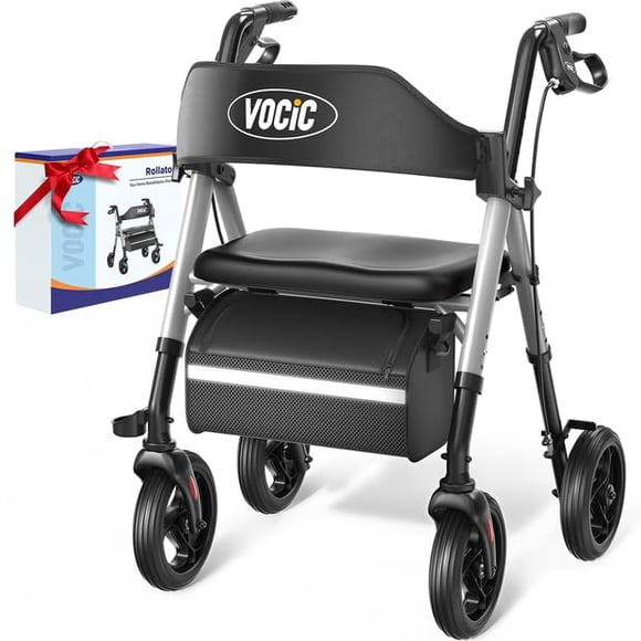 Andadera Rollator VOCIC Z21 con asiento, soporte de 160 kg y 8 ruedas