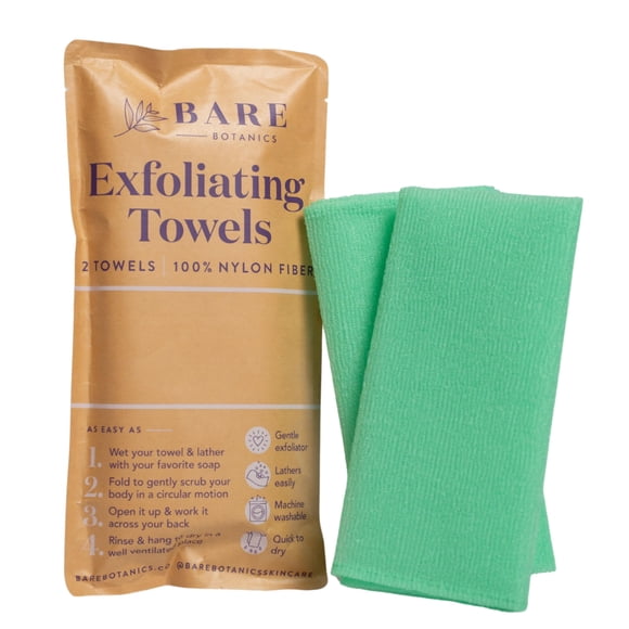 Toalla Exfoliante para Ducha BARE BOTANICS 91 cm Pack de 2