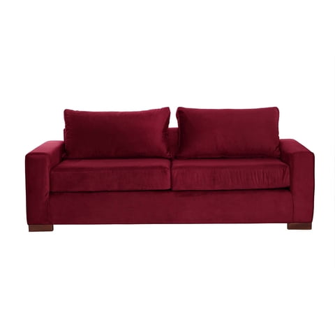 Latam Home - Sofa Livorno 3 C Tela Velvet Burdeo