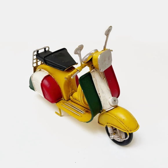Moto A Escala Tipo Vespa Decoración Vintage En Fierro