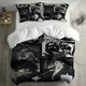 thumbnail image 1 of 3pcs BB T.O.P Black and White Collage Print Bedding Set Duvet Cover + 2 Pillowcases, 1 of 1