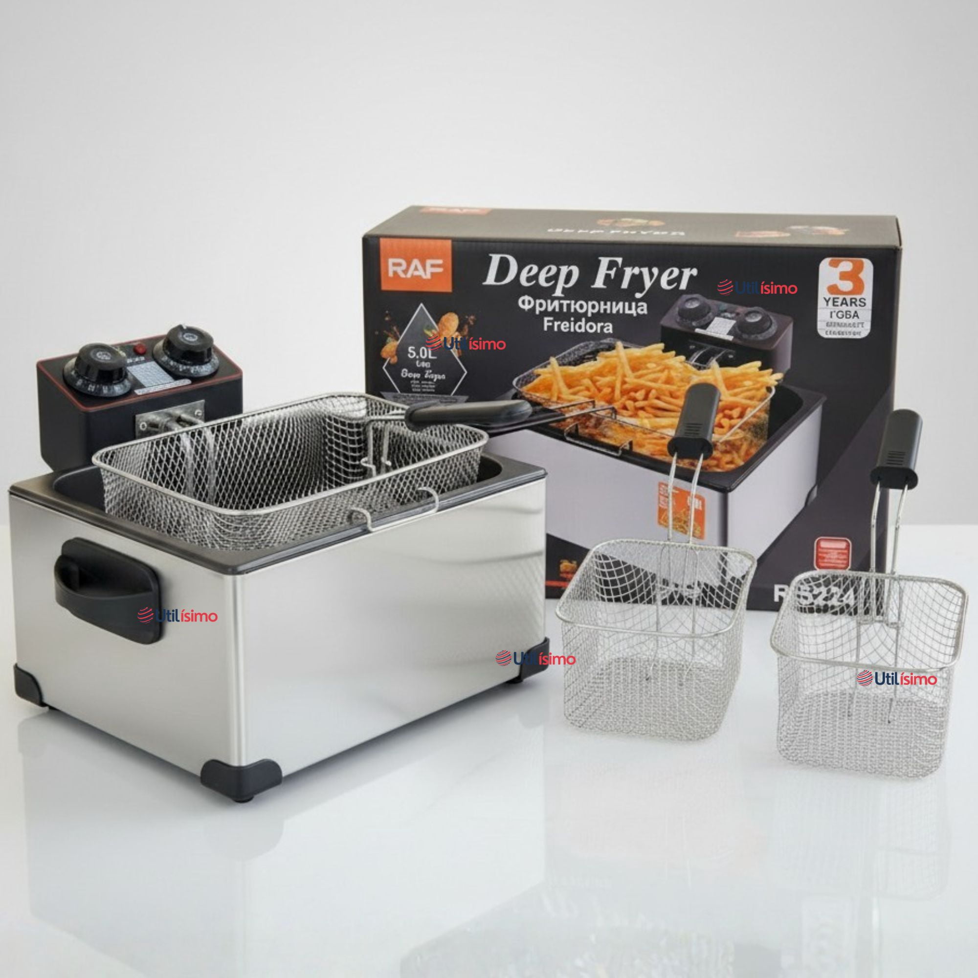 Line - Freidora Aceite Eléctrica 5 Litros 2000w Acero Inoxidable