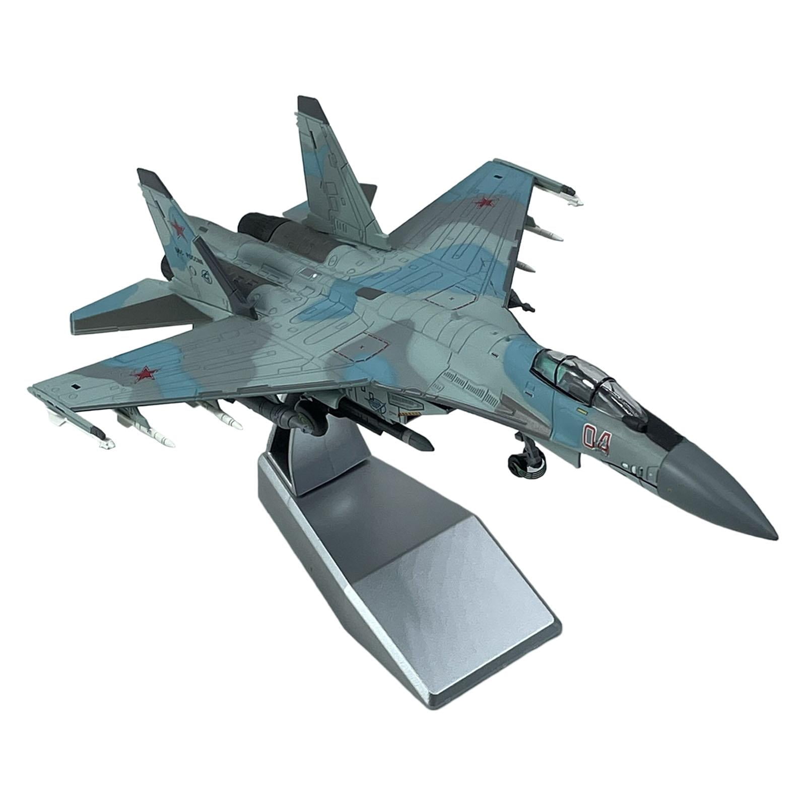 Bothyi - Metal 1/100 Sukhoi Su-35 Avión De Combate Modelo Ruso Para Estante Decoración Del Hogar