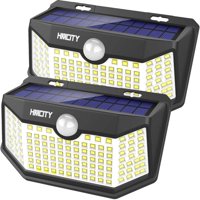 Hmcity - Luces Solares Al Aire Libre 120 Led Con Reflector De Luces,
