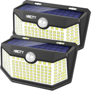 Hmcity - Luces Solares Al Aire Libre 120 Led Con Reflector De Luces,