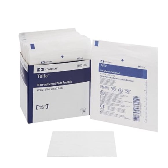 Almohadillas antiadherentes COVIDIEN Telfa 1050 4x3 cm (paquete de 50)