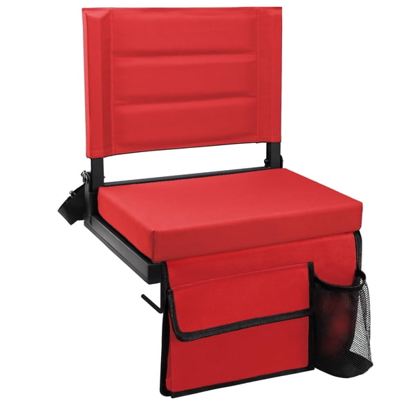 Asiento para estadio Maeytau portátil con cojín acolchado y respaldo