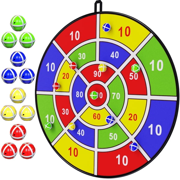 Tablero de dardos BootAA 29 grande para niños con 12 bolas adhesivas