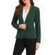 thumbnail image 4 of INSPIRE CHIC Blazers para Mujeres Regreso a Clases Atuendo de Maestra Casual de Negocios Chaquetas de Traje de Oficina de Trabajo de Manga Larga con Botón Frontal y Hombreras M Verde Oscuro, 4 of 6