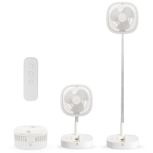 Ventilador de pedestal Magesh plegable con batería recargable de 7200 mAh