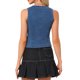 thumbnail image 3 of INSPIRE CHIC Chaleco de Mezclilla Recortado para Mujeres con Cuello en V Tops de Jean Cortos Estilo Occidental L Azul, 3 of 6