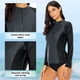thumbnail image 3 of Camiseta de natación de manga larga con protección solar UV para mujer, 3 of 7