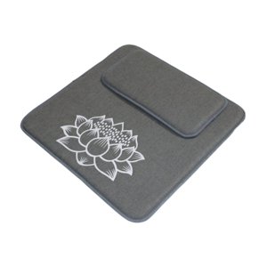 Ioensy - Cojín De Meditación, Asiento De Yoga, Cuadrado, Antideslizante, Para Dormitorio, Juego De Almohadas De Suelo, Color Gris