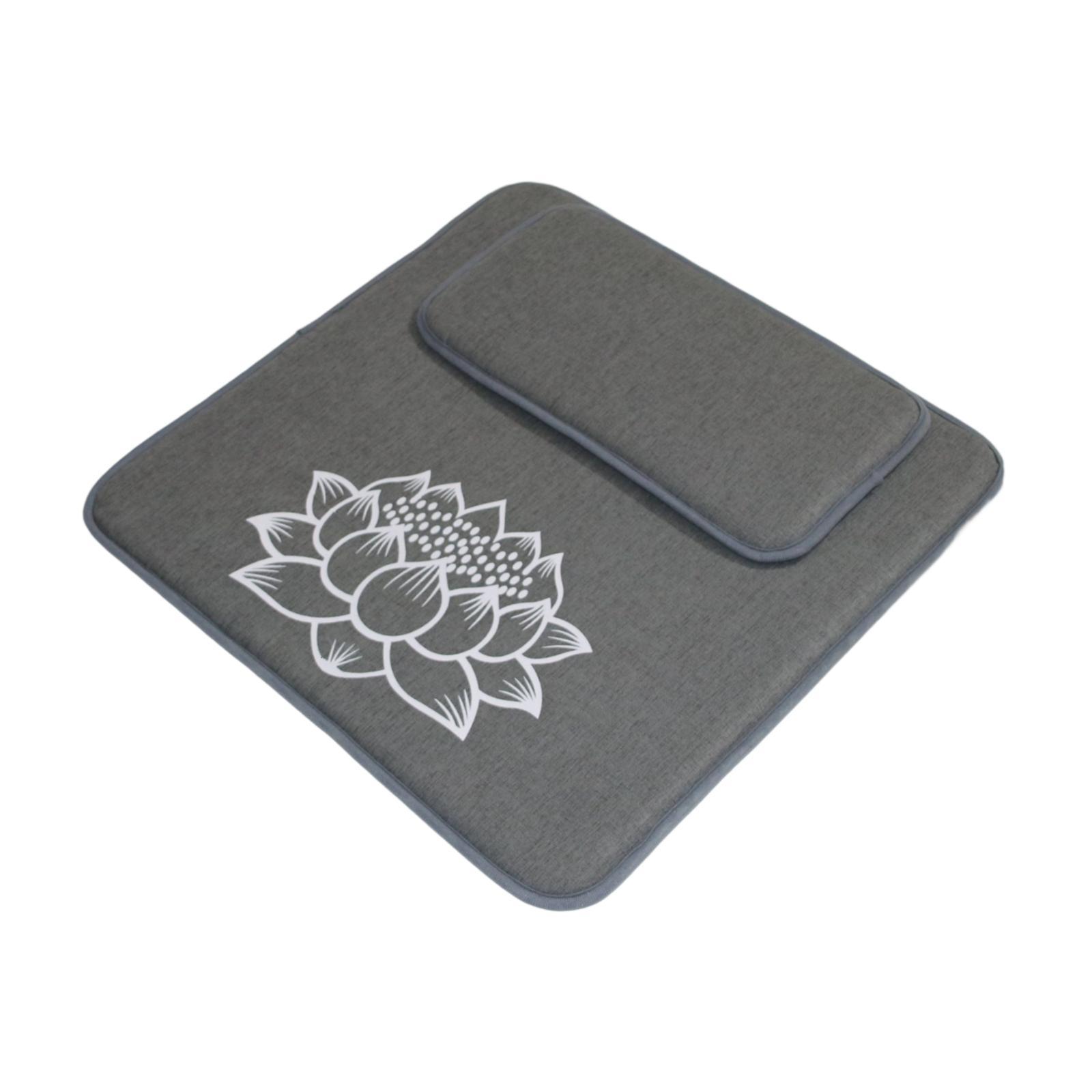 Ioensy - Cojín De Meditación, Asiento De Yoga, Cuadrado, Antideslizante, Para Dormitorio, Juego De Almohadas De Suelo, Color Gris