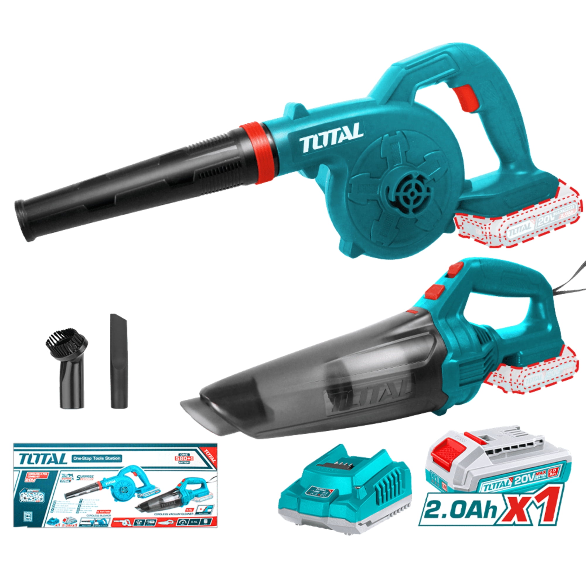 Kit Sopladora Y Aspiradora Inalámbrica 20v Total