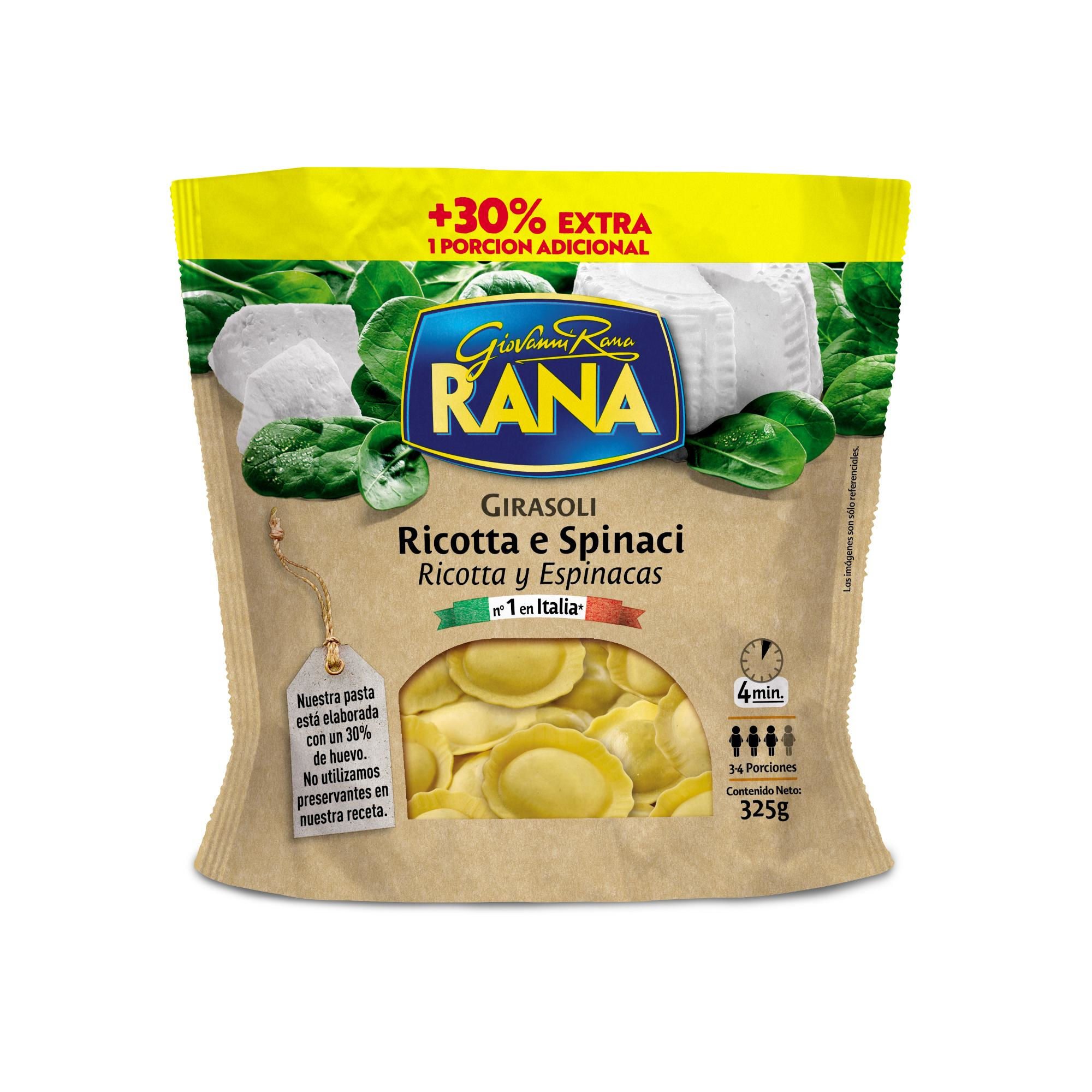 Girasoli Ricot Y Espinaca 1 Un 325 g Rana