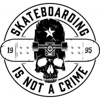 Rienda Libre Graphics - Decomural Skateboarding Is Not A Crime Ws-50525