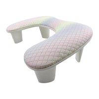 Ioensy - Reposabrazos En Forma De U, Reposamanos Suave Desmontable Para El Hogar, Bricolaje, Salones De Uñas Acrílicas, Rejilla Colorida