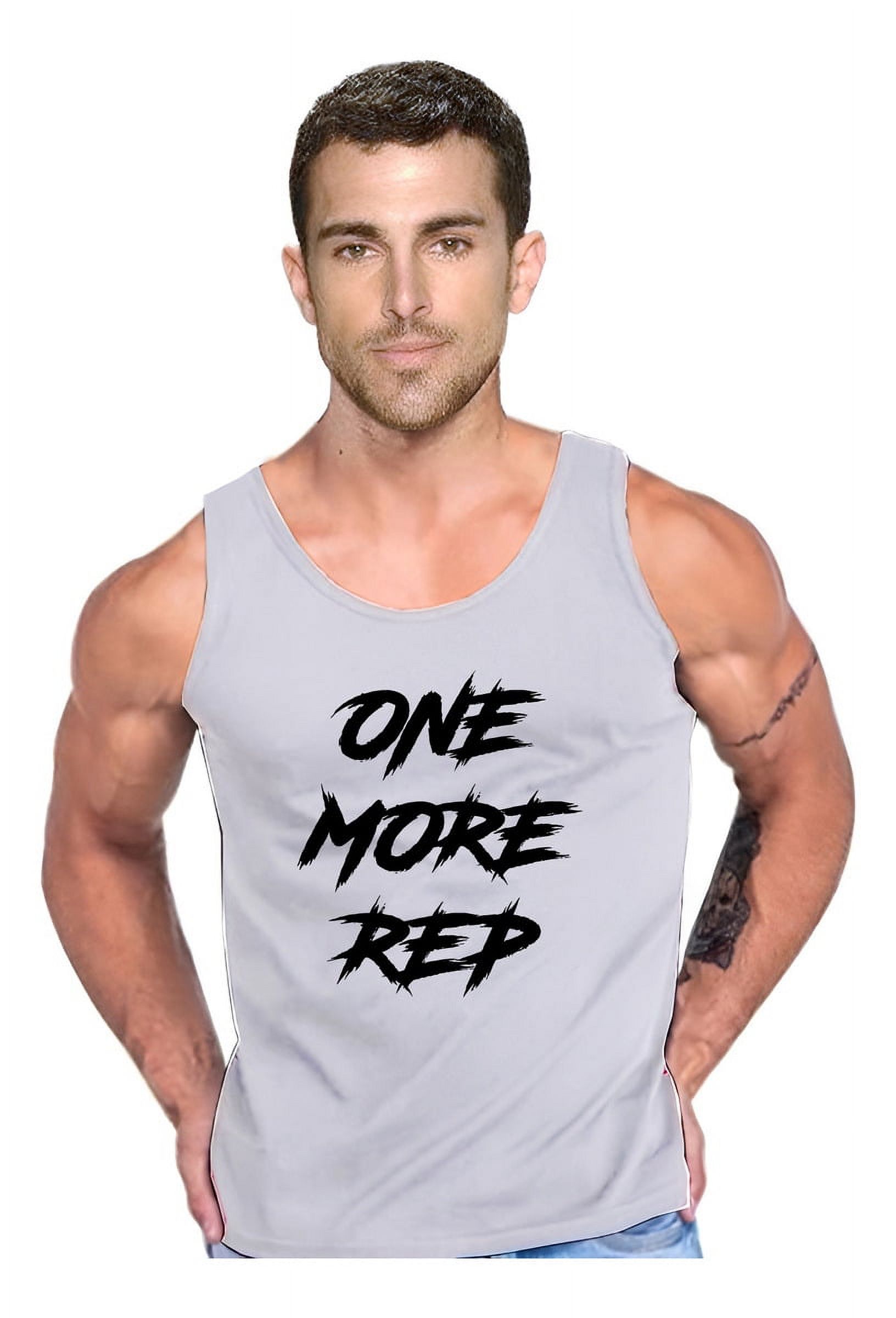 Persodesign - Polera One More Rep Musculosa Tank Gym Pesas Crossfit Talla L Gris Hombre