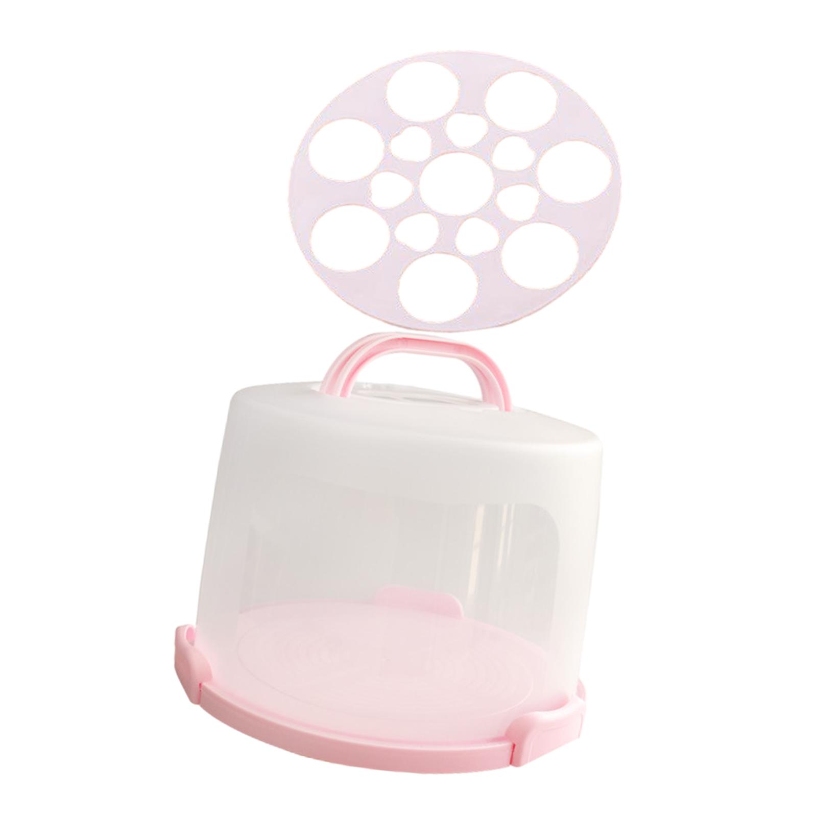 Bothyi - Portador De Pasteles Con Tapa Y Asa Caja De Pasteles Portátil Para Frutas De Picnic Camping 10 Pulgadas Con Estante