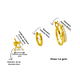 thumbnail image 2 of Pack de 3 aros argollas Lia plata 925 baño de oro 18k, 2 of 3