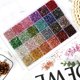 thumbnail image 2 of 24 colores de vidrio triturado para manualidades y arte de resina con brillo, piezas de vidrio roto, 2 of 7