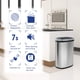 thumbnail image 2 of Bote de basura BestOffice automático de 50 litros con tapa de acero inoxidable, 2 of 7