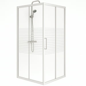 Joytek - Shower Door Recto Elegant Líneas Rectas (Sin Receptáculo) 90X90 Cm