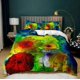 thumbnail image 2 of Painted Graffiti Quilt Duvet Cover Set Bedding Soft Pillowcase3-Piece Bedding Set, 2 of 5