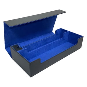 Bothyi - Caja De Baraja De Cartas Coleccionables, Organizador De Juguetes, Estuche Para Tarjetas Deportivas, Negro Y Azul