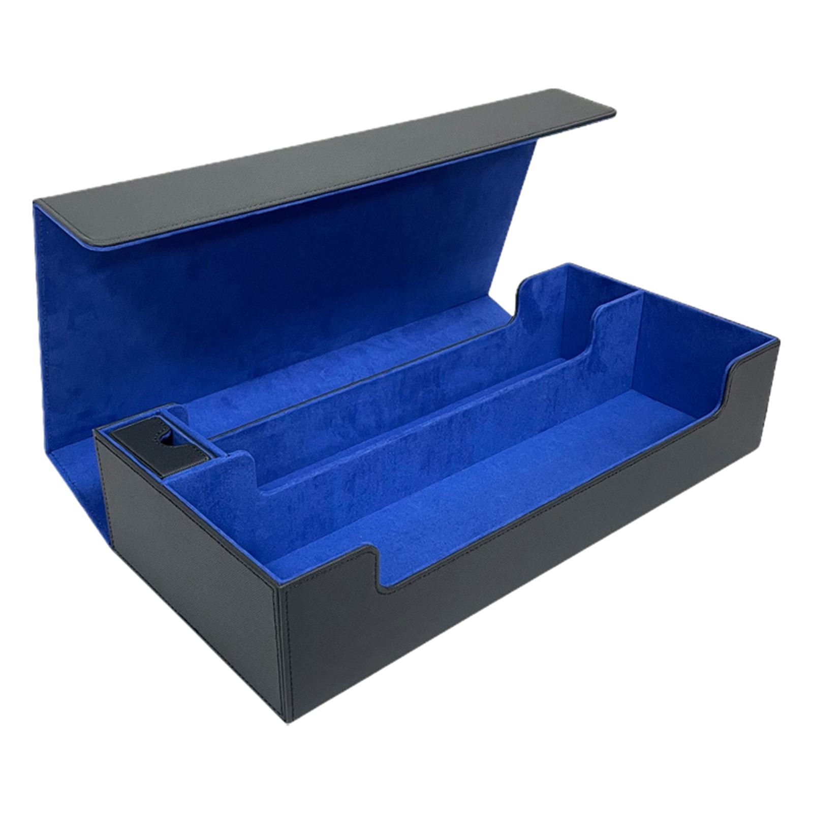 Bothyi - Caja De Baraja De Cartas Coleccionables, Organizador De Juguetes, Estuche Para Tarjetas Deportivas, Negro Y Azul