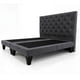 thumbnail image 4 of CAMA 2 PLAZAS CAPITONE BASE DIVIDIDA GRIS OSCURO EN FELPA, 4 of 4