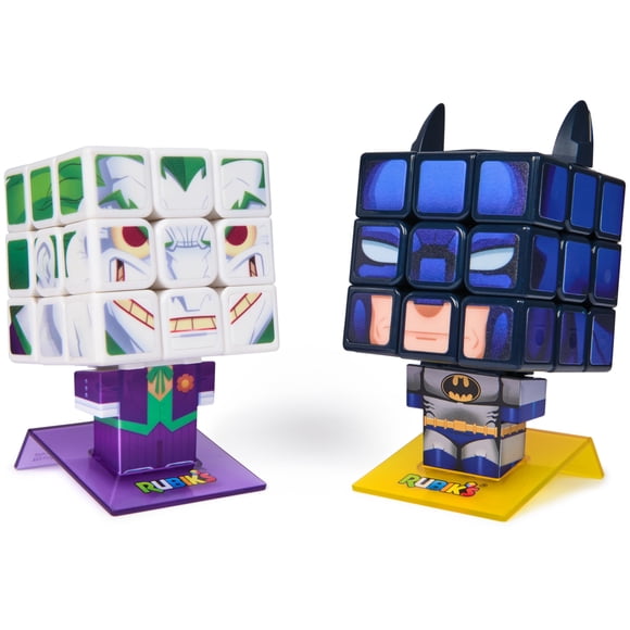 Toy Rubik's Cube Batman y Joker, paquete de 2 unidades para adultos y niños