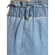 thumbnail image 5 of INSPIRE CHIC Falda Casual de Mezclilla para Mujer con Botones y Cinturón, Largo por Debajo de la Rodilla, Talla 2XL, Azul Claro, 5 of 6