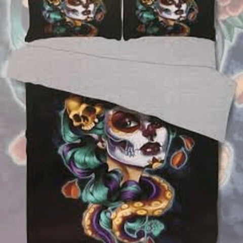 Genérico - Cubrecama Quilt Verano 2 Plazas Catrina Estampado