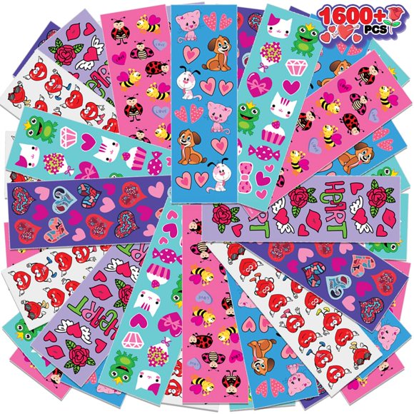 Pegatinas ArtCreativity para San Valentín, 100 hojas, más de 1600 pegatinas