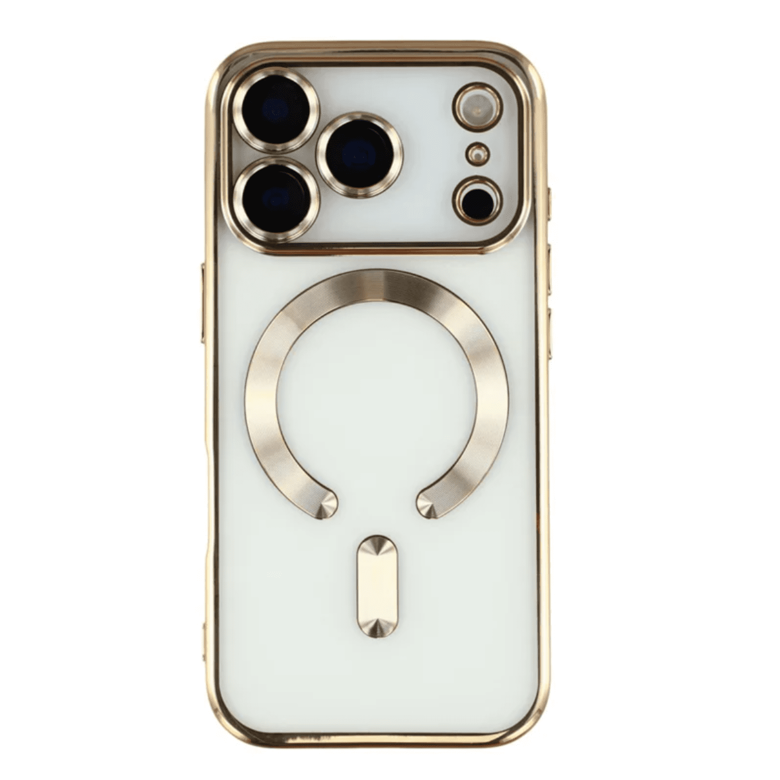 Joigo - Carcasa Para Iphone 17 Pro Bordes Compatible Con Magsafe Dorado