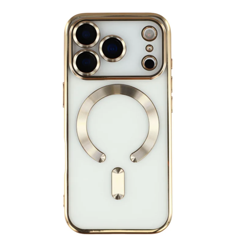 Joigo - Carcasa Para Iphone 17 Pro Bordes Compatible Con Magsafe Dorado