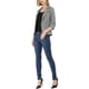 thumbnail image 2 of INSPIRE CHIC Blazer de Mujer a Rayas 3/4 Mangas Casual Abierto al Frente con Solapa en Pico XS Gris Oscuro, 2 of 8
