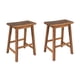 thumbnail image 2 of TOPMAX Farmhouse Rustic 2-piece Counter Height Wood Kitchen Dining Stools for Small Places, Walnut, 2 of 3