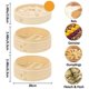thumbnail image 2 of Juego de Vaporeras de Bambú - 28cm Grande para Dumplings de 2 Niveles para Ollas - Cocina Asiática Dim Sum Bao Buns Momo Arroz - Kit de Vaporeras Chinas Naturales, 2 of 8