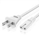 thumbnail image 1 of Cable de alimentación TNP Products 4,5 m blanco de 2 clavijas, 1 of 6