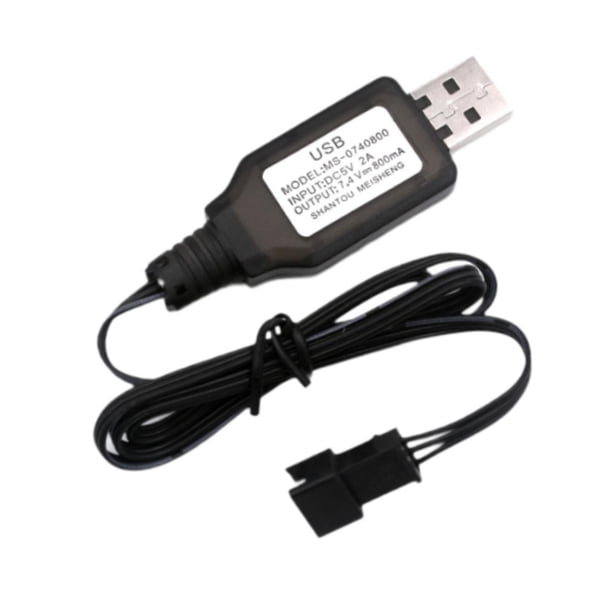 Cable de carga USB Cable de carga USB Accesorios para autos RC a escala 1:12 Cargador de auto RC de reparación con enchufe conector para auto RC 1/12