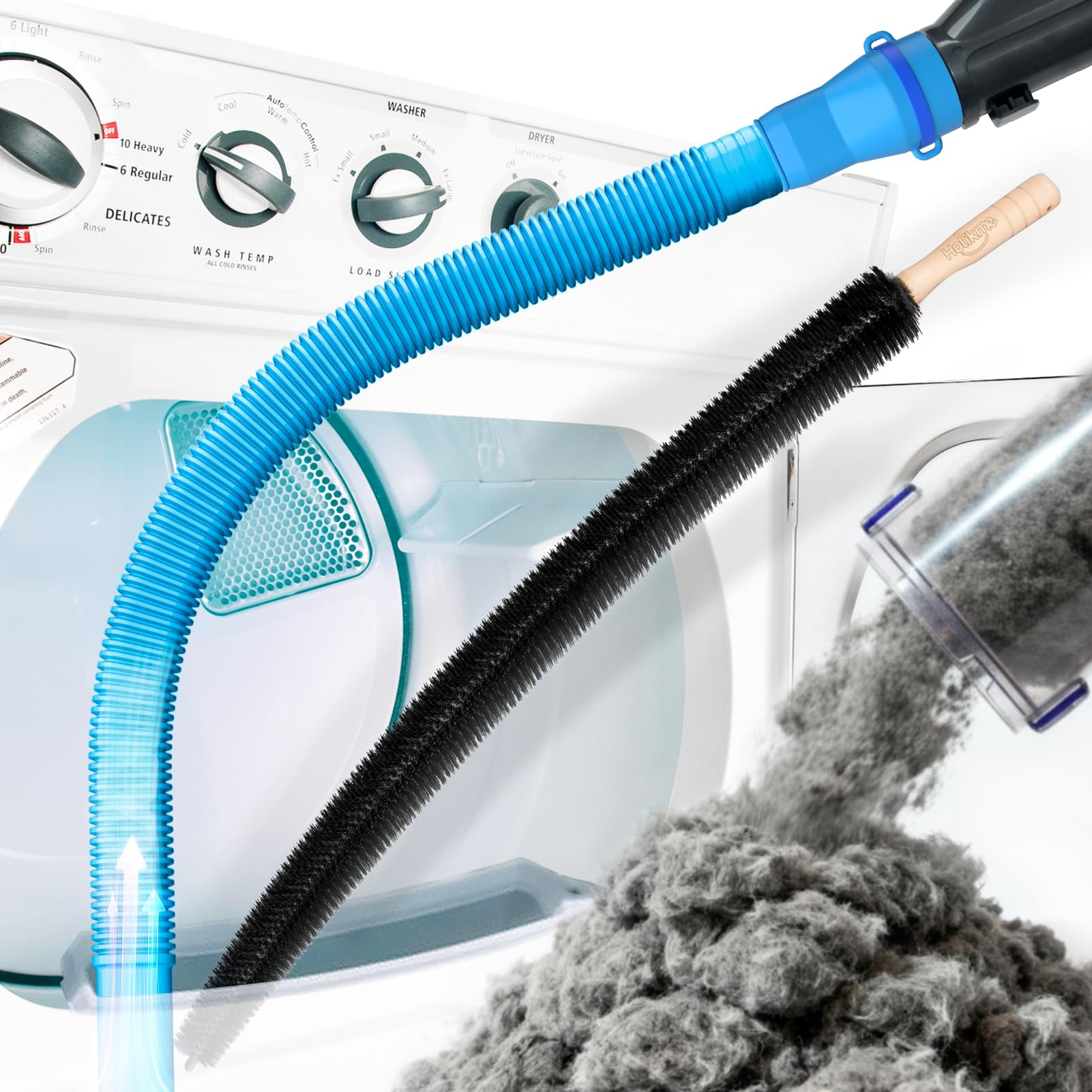 Kit Limpiador De Ventilación Para Secadora Holikme Upgrade, 2 Piezas, Azul