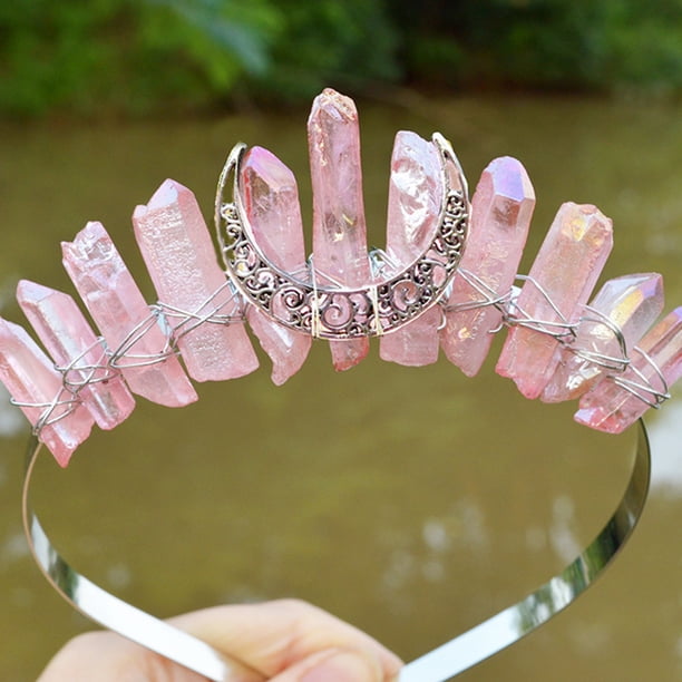 Gorgeous Crystal Quartz Crown Rhinestone Tiara - Perfect for Weddings & Parties!